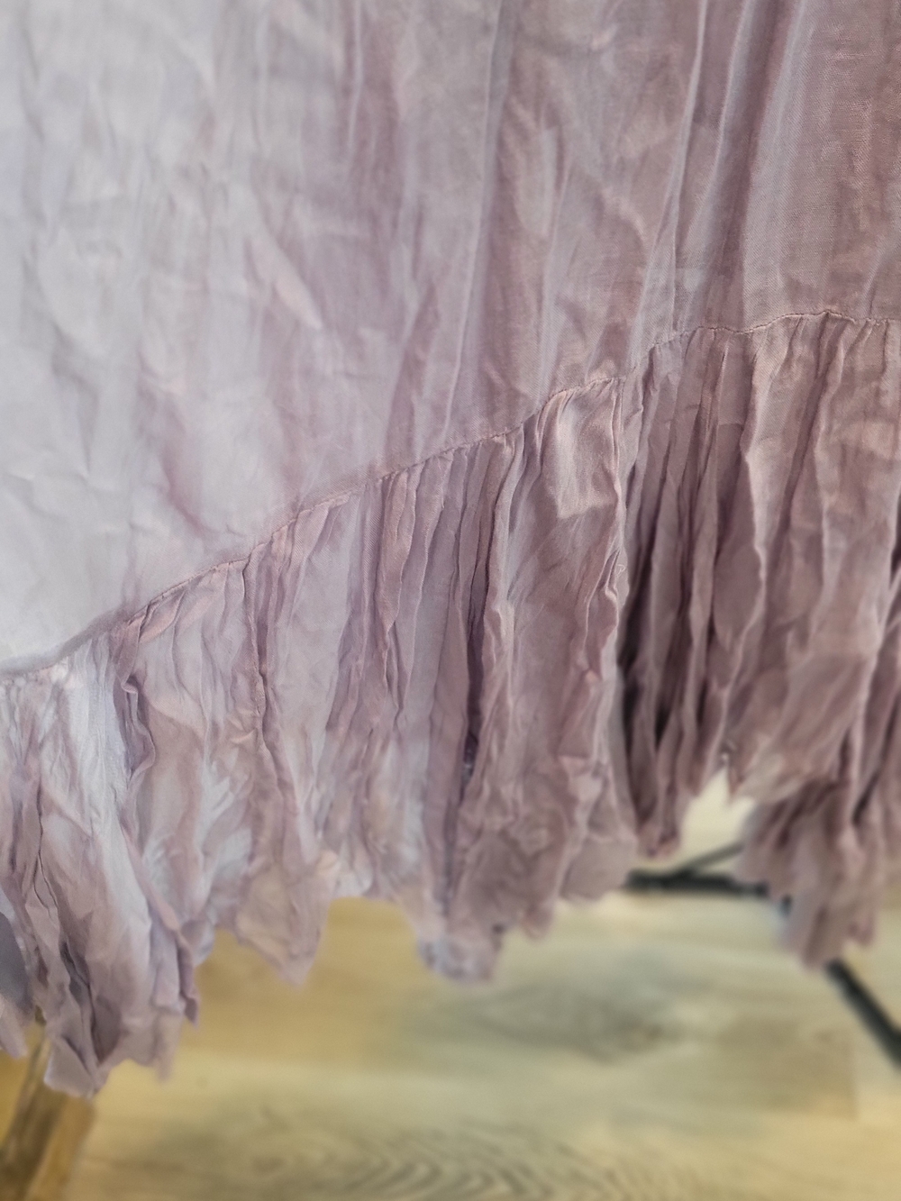 Free People Mauve Asymmetrical Tiered Crinkle Maxi Skirt - Picture 5 of 6